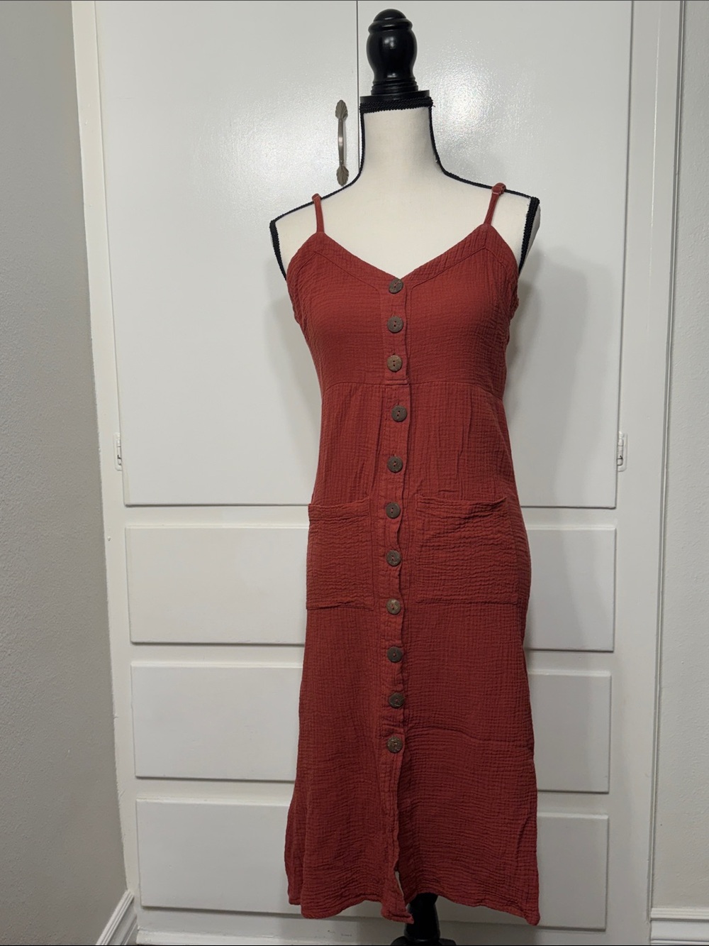 Sky and Sparrow Rust Dress